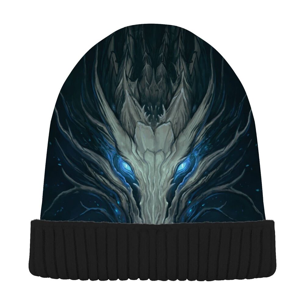 3678 Dragon Firing Anime Beanie Winter Hat Reversible Skull Cuffed Knit Cap